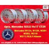 4 cerchi Gullideckel 8x17 5x112 Mercedes w107 w108 w109 w116 w123 w126 silver/diamond cut