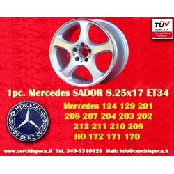 1 cerchio Sator 8.25x17 5x112 Mercedes w124 w129 w201 w202 w203 w204 w207 w208 w209 w210 w211 w212 w170 w171 w172 HO sil