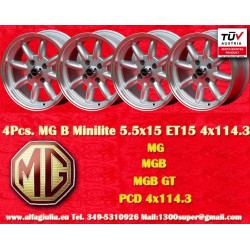 4 Felgen Minilite 6x13...