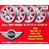 4 cerchi Minilite 5x10 4x101.6 Mini Mini Mk1-3 850 1000 silver/diamond cut