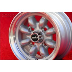 4 cerchi Minilite 5x10 4x101.6 Mini Mini Mk1-3 850 1000 silver/diamond cut