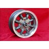 1 cerchio Minilite 5x12 4x101.6 Mini Mini Mk1-3 850 1000 1275 GT anthracite/diamond cut