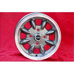 1 Felge Minilite 5x12 4x101.6 Mini Mini Mk1-3 850 1000 1275 GT anthracite/diamond cut