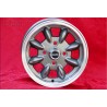 1 cerchio Minilite 5x12 4x101.6 Mini Mini Mk1-3 850 1000 1275 GT anthracite/diamond cut