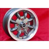 1 cerchio Minilite 5x12 4x101.6 Mini Mini Mk1-3 850 1000 1275 GT anthracite/diamond cut