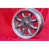 1 cerchio Minilite 5x12 4x101.6 Mini Mini Mk1-3 850 1000 1275 GT anthracite/diamond cut