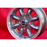 1 cerchio Minilite 5x12 4x101.6 Mini Mini Mk1-3 850 1000 1275 GT anthracite/diamond cut