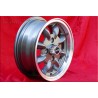 1 cerchio Minilite 5x12 4x101.6 Mini Mini Mk1-3 850 1000 1275 GT anthracite/diamond cut