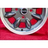 1 cerchio Minilite 5x12 4x101.6 Mini Mini Mk1-3 850 1000 1275 GT anthracite/diamond cut