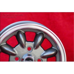 1 cerchio Minilite 5x12 4x101.6 Mini Mini Mk1-3 850 1000 1275 GT anthracite/diamond cut