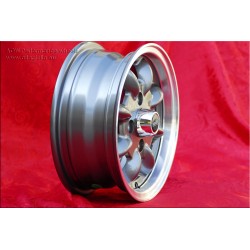 1 cerchio Minilite 5x12 4x101.6 Mini Mini Mk1-3 850 1000 1275 GT anthracite/diamond cut