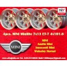 4 Felgen Minilite 7x13 4x101.6 Mini Mini Mk1-3 silver/diamond cut