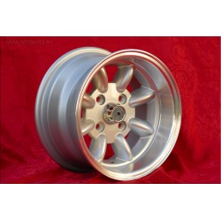 4 Felgen Minilite 7x13 4x101.6 Mini Mini Mk1-3 silver/diamond cut