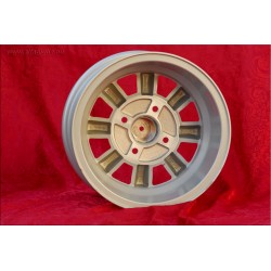 4 Felgen Minilite 7x13 4x101.6 Mini Mini Mk1-3 silver/diamond cut