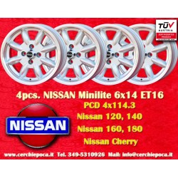 4 wheels Minilite 6x14...