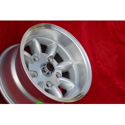 1 cerchio Minilite 7x13 5x130 Honda NSU NSU  TT TTS 110 1200C Wankelspider   Honda S 800 silver/diamond cut