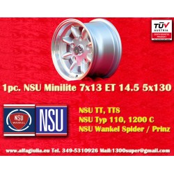 1 wheel Minilite 7x13 5x130...