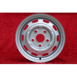 1 cerchio OE steel 4.5x15 5x130 Porsche 356C SC Carrera GS 901 911 912 silver