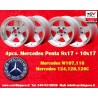 4 jantes Penta 8x17 + 10x17 5x112 Mercedes w107 w108 w109 w116 w123 w126