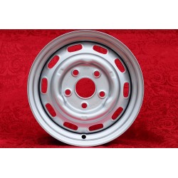 4 cerchi OE steel 6x15 5x130 Porsche 356 C SC 911 -1969 912 silver