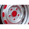 4 wheels OE steel 6x15 5x130 Porsche 356 C SC 911 -1969 912 silver