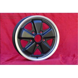 1 wheel Fuchs 4.5x15 5x130 Porsche 356 C SC 911 -1969 912 matt black/diamond cut