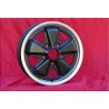 1 wheel Fuchs 4.5x15 5x130 Porsche 356 C SC 911 -1969 912 matt black/diamond cut