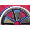 1 wheel Fuchs 4.5x15 5x130 Porsche 356 C SC 911 -1969 912 matt black/diamond cut