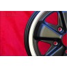 1 wheel Fuchs 4.5x15 5x130 Porsche 356 C SC 911 -1969 912 matt black/diamond cut