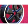 1 wheel Fuchs 4.5x15 5x130 Porsche 356 C SC 911 -1969 912 matt black/diamond cut