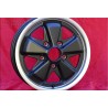 4 Felgen Fuchs 4.5x15 5x130 Porsche 356 C SC 911 -1969 912 matt black/diamond cut