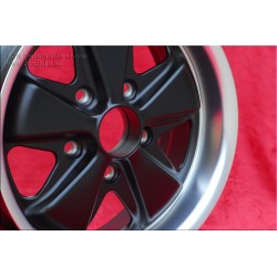 1 wheel Fuchs 6x15 5x130 Porsche 356 C SC 911 -1989 914-6 matt black/diamond cut