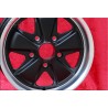 1 cerchio Fuchs 6x15 5x130 Porsche 356 C SC 911 -1989 914-6 matt black/diamond cut