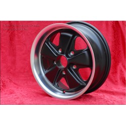 1 wheel Fuchs 6x15 5x130 Porsche 356 C SC 911 -1989 914-6 matt black/diamond cut