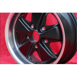 1 wheel Fuchs 6x15 5x130 Porsche 356 C SC 911 -1989 914-6 matt black/diamond cut