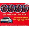 4 jantes Fuchs 6x15 + 7x15 5x130 Porsche 356 C SC 911 -1989 914-6