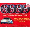 4 cerchi Fuchs 6x15 + 7x15 5x130 Porsche 356 C SC 911 -1989 914-6