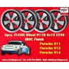 4 cerchi Fuchs 6x15 5x130 Porsche 356 C SC 911 -1989 914-6 anodized look