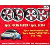 4 wheels Fuchs 6x15 + 7x15 5x130 Porsche 356 C SC 911 -1989 914-6