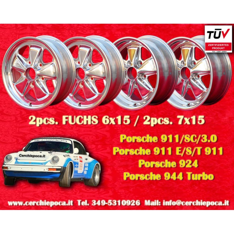 4 Felgen Fuchs 6x15 + 7x15 5x130 Porsche 911 -1989 914-6 944 -1986 924 turbo-Carrera GT