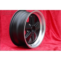 1 wheel Fuchs 7x15 5x130 Porsche 911 -1989 914-6 944 -1986 924 turbo-Carrera GT matt black/diamond cut