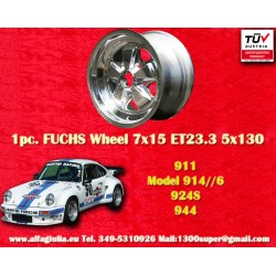 1 jante Fuchs 7x15 5x130 Porsche 911 -1989 914-6 944 -1986 924 turbo-Carrera GT fully polished