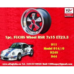 1 Felge Fuchs 7x15 5x130 Porsche 911 -1989 914-6 944 -1986 924 turbo-Carrera GT RSR style