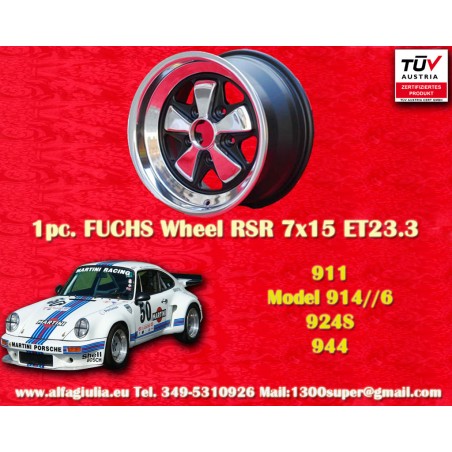 1 cerchio Fuchs 7x15 5x130 Porsche 911 -1989 914-6 944 -1986 924 turbo-Carrera GT RSR style