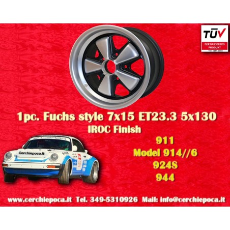 1 wheel Fuchs 7x15 5x130 Porsche 911 -1989 914-6 944 -1986 924 turbo-Carrera GT anodized look