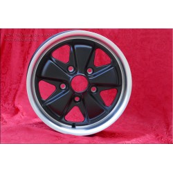 1 wheel Fuchs 7x15 5x130 Porsche 911 -1971 matt black/diamond cut