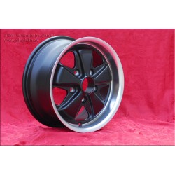 1 wheel Fuchs 7x15 5x130 Porsche 911 -1971 matt black/diamond cut