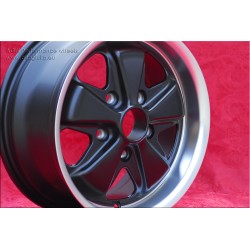 1 wheel Fuchs 7x15 5x130 Porsche 911 -1971 matt black/diamond cut