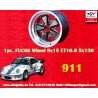 1 cerchio Fuchs 8x15 5x130 Porsche 911 -1989 944 -1986 matt black/diamond cut