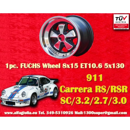 1 cerchio Fuchs 8x15 5x130 Porsche 911 -1989 944 -1986 RSR style